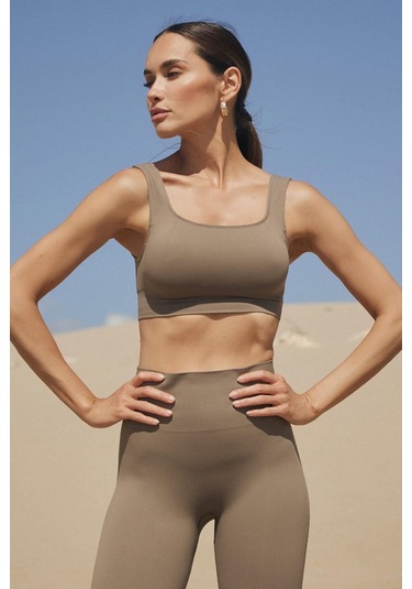 Jerf Holly Petek Desenli Kaplı Bra Yeşil 001