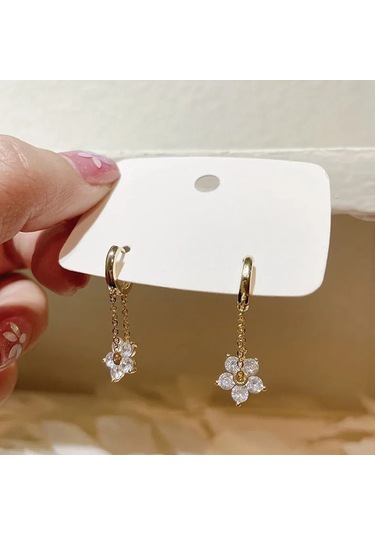 Mizaç Bayanlar Hafif Lüks İnci Çift Katmanlı Küpe Elmas Küpe, Şartname: Eh1034