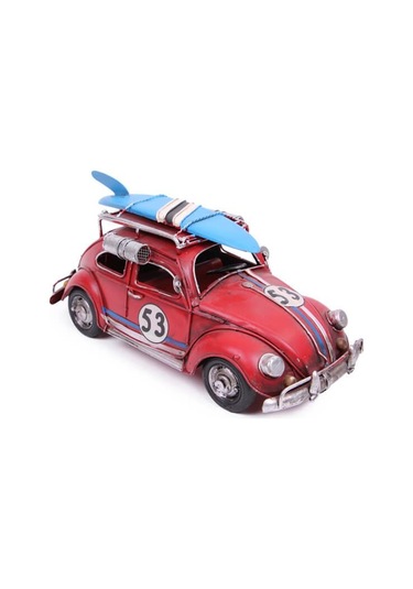 Dekoratif Metal Araba Çerçeveli Vintage Vosvos Hediyelik