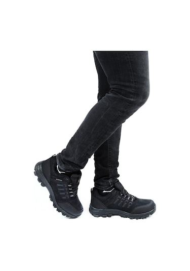X-step X5 Kışlık Traking Erkek Outdoor Kısa Bot Ayakkabı Siyah