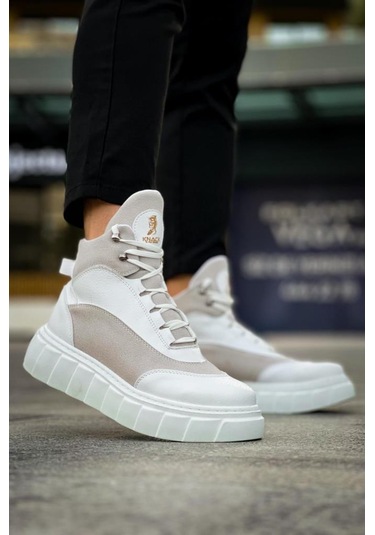 Yüksek Taban Bot 104 Beyaz Renklı