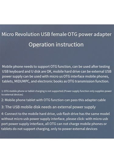 Ulzyvf Usb'ye Usb'den Sol Otg Mikro Kaynağı Kablo Güç Adaptörü 4k Nw