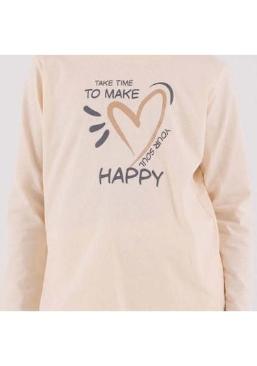 Arnetta Kız Çocuk Pijama Takımı 3434 Krem