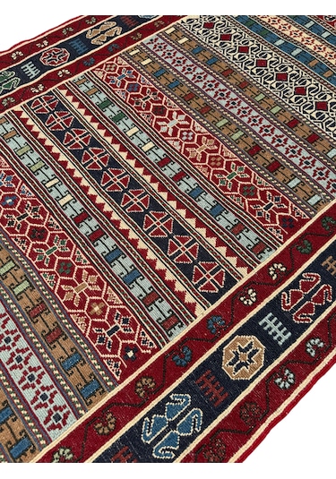 El Dokuma Sıfır İran Sumak Kilimi 84x200 Yün Yolluk