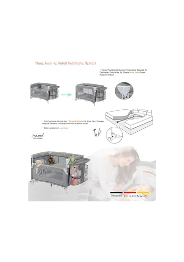 Holmer Coolstyle Anne Yanı/park Yatak Multi Pro Oyun Parkı/anne Yanı/beşik