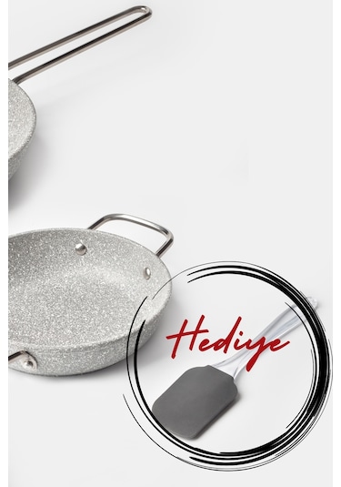 You Granit 4 Parça Tava Sahan Seti Gri