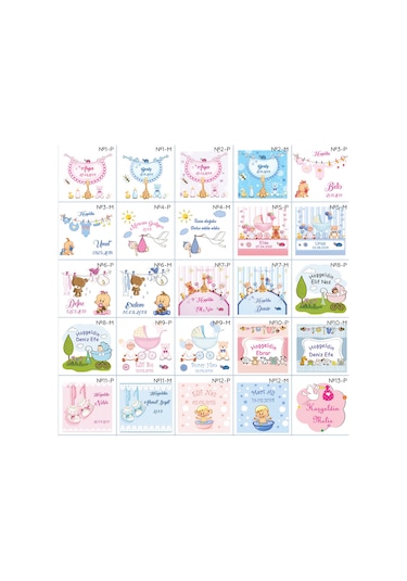 Famous Bebek Şekeri Magnet Bebek Mevlüt Hediyelik Isimli Kapak Açacak  (434856298)