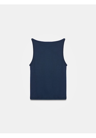 Dilvin 21048 Halter Yaka Top-lacivert Lacivert