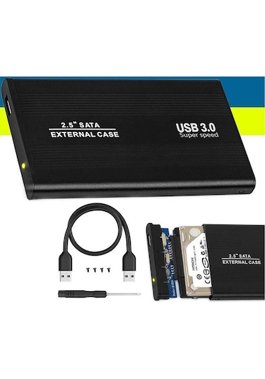 Koodmax 2.5'' Sata Usb 3.0 Harddisk Kutusu - 2.5 Hdd Ssd Kutu - Hızlı Veri Aktarımı - Metal Gövde