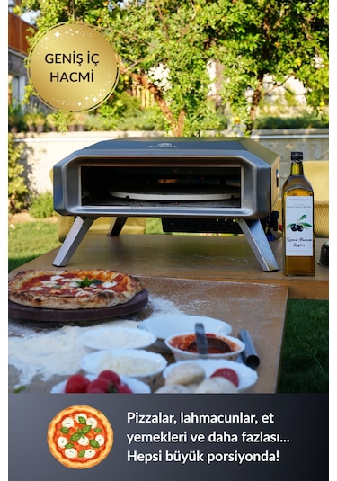 Dr.maya Garden Bahçe Taş Fırını - Gazlı Siyah