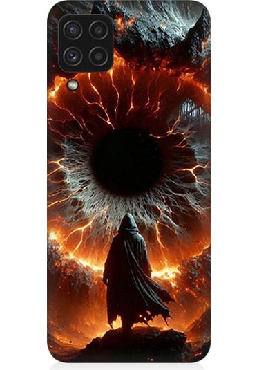 Samsung Galaxy A22 Uyumlu Ateş Çemberi Desenli Silikon Kılıf