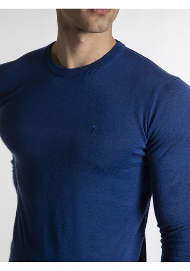 Trussardi Trussardı Erkek Kazak  TRRD003641 Mavi