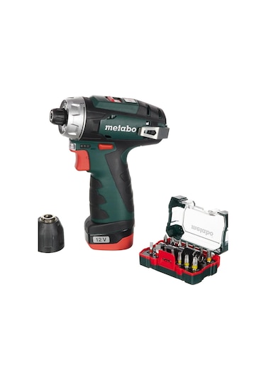 Metabo Powermaxx BS 12V Şarjlı Matkap + Çift Akülü Bez Çantalı Set 600079510