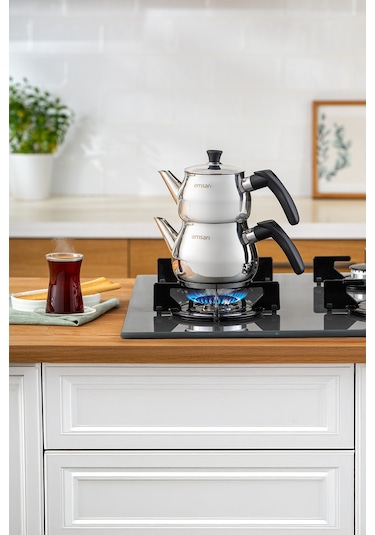 Emsan Ajda Mini Çaydanlık Takımı 0,75-1,5 Lt Siyah