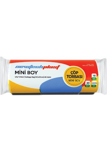 Newtechplast Mini Boy Çöp Torbası Beyaz 50'li 40 x 50 CM