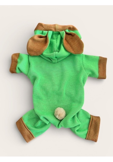 Matcha Bunny Kulaklı Köpek Tulumu Kıyafeti