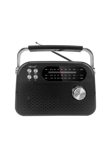 Kbroad Ktf-2026 Siyah Full Band Radyo - Nostaljik Görünümlü, Dc Şarjlı, Güçlü Ses Çıkışlı
