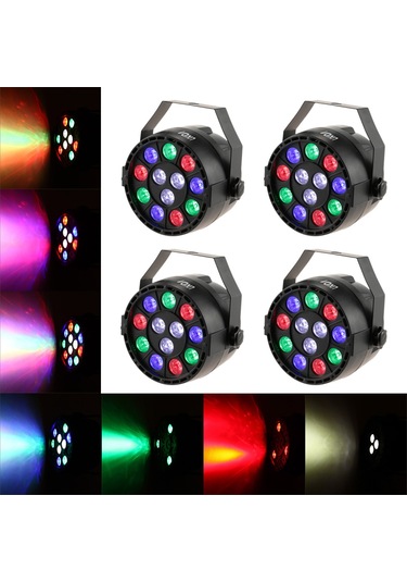 Gajeena 30w Rgbw 12 Led Işık Profesyonel Sahne Parlaması - Dmx-512 Kontrol, Stroboskop Efekti, Ac 90-240v Avrupa Standartı Diğer