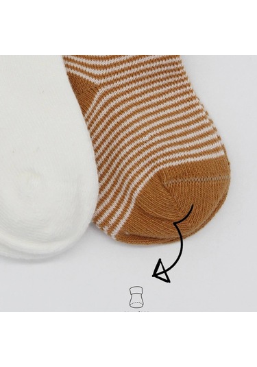Bistyle Big Heart Penye Soket Çorap 2'li Bs10117 Hardal Hardal