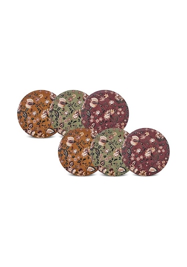 Karaca Lorien 6 Parça Porselen Pasta Seti 19 Cm Çok Renkli