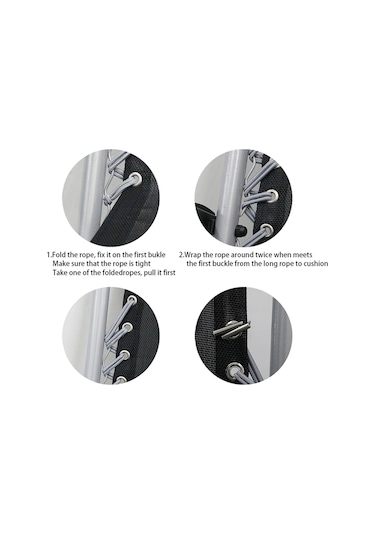 Suntek Arka Bahçe Için O Yerçekimi Sandalye Elastik Siyah