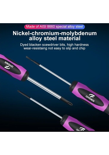 Honeybeeshop Topforza 7 Parça Hassas Tornavida Seti Saat Elektronik Bilgisayar Tamiri İçin Manyetik Phillips Oluklu Başlıklar