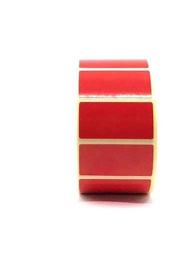 Mikronbil 20X40 1000'li Lamine Termal Etiket Kırmızı