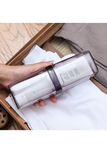 Sones Seyahat Diş Fırçası Kutusu Taşınabilir Çiftler Seti Ağız Suyu Bardağı Şeffaf Mavi Diğer