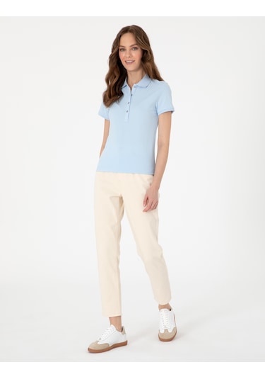 Pierre Cardin Kadın Mavi Tişört Basic 50325456-vr248