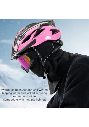 Tongdashop Siyah Universal Tam Yüz Motosiklet Kaskı Polar Astarlı Akıllı Telefon Bağlantılı