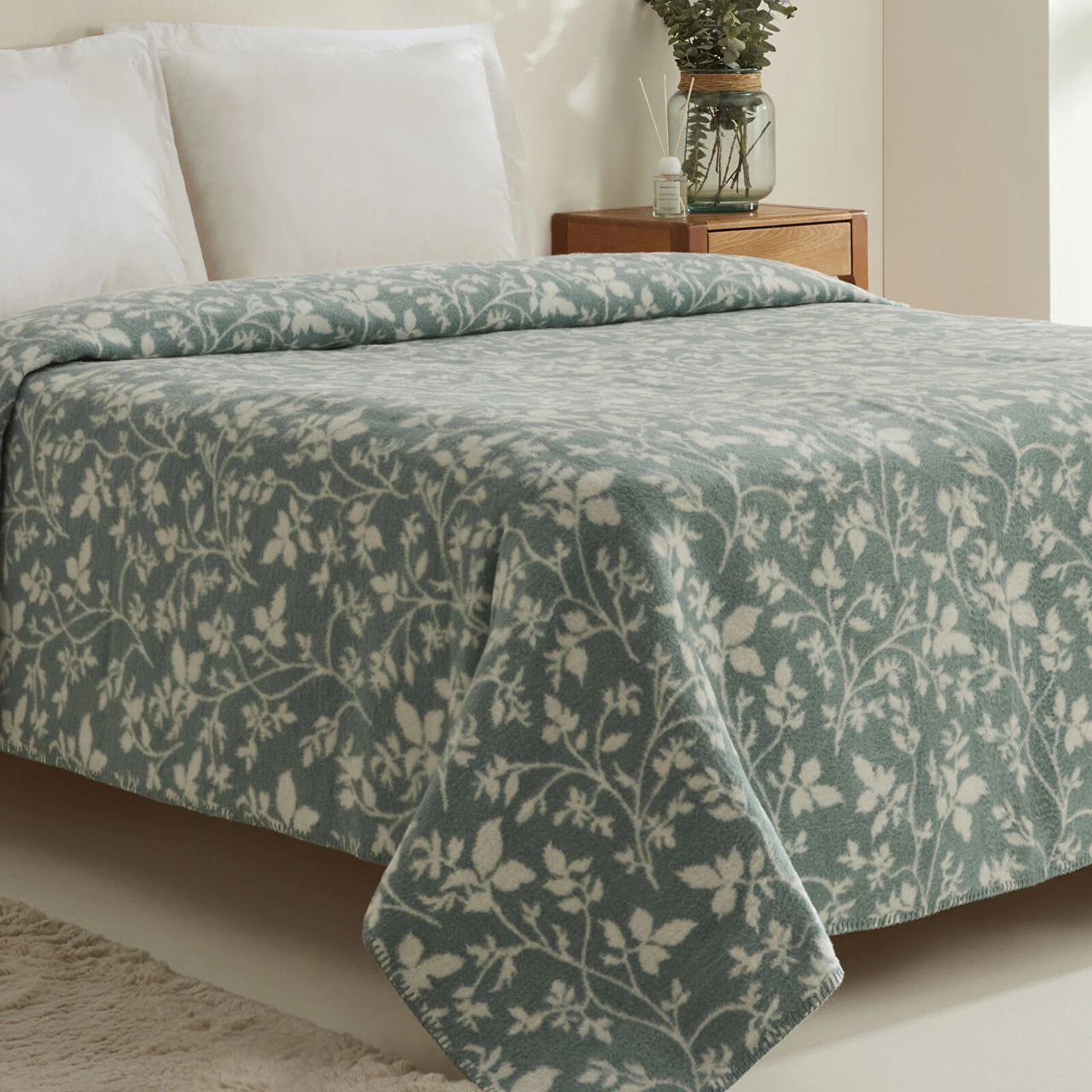 Karaca Home Cintia Çift Kişilik Akrilik Battaniye Koyu Mint Mint