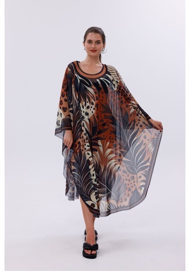 Tarzını Seç Kimono Pareo - Tesettür Pareo - Marmaris Model 240x135 Cm Çok Renkli