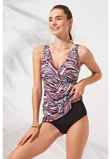 Pierre Cardin Mara Kruvaze Formlu Tankini Takım Çok Renkli