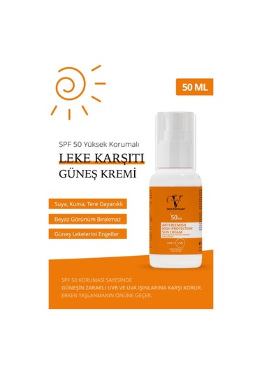Vitanova Leke Karşıtı Yüksek Koruyucu Güneş Kremi SPF50+ 50 ML﻿