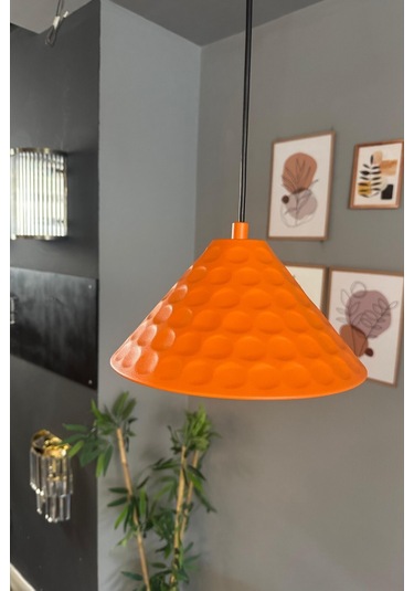 Rumy Turuncu Tekli Avize Sarkıt Ofis Showroom Salon Mutfak Avizeleri Turuncu