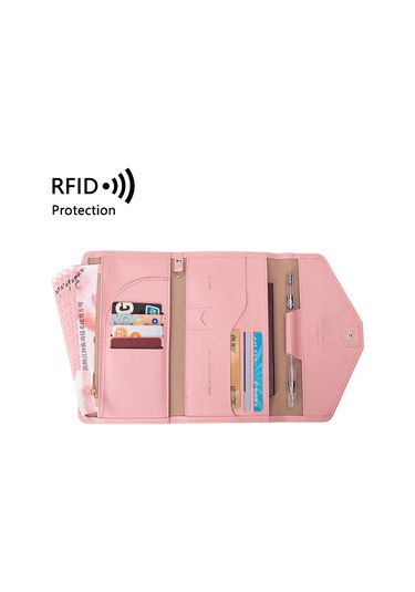 Yuntech01 2023 Yeni Siyah Rfıd Kişisel Belge Organizer - Pasaport, Bilet, Kredi Kartı, Telefon Ve Para Saklama Bölümleriyle Seyahat Cüzdanı Siyah