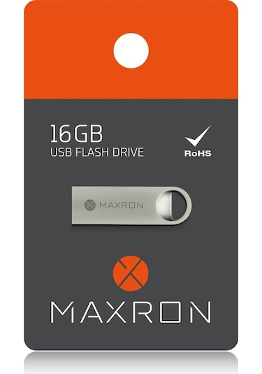 Maxron 16 GB USB 2.0 Metal Flash Bellek