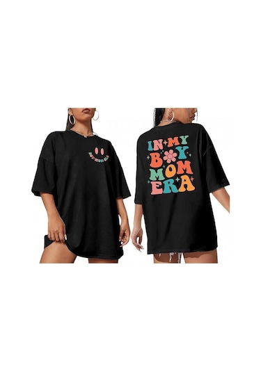 Efnaz Style Bisiklet Yaka Kısa Kol Baskılı T-shirt - Siyah