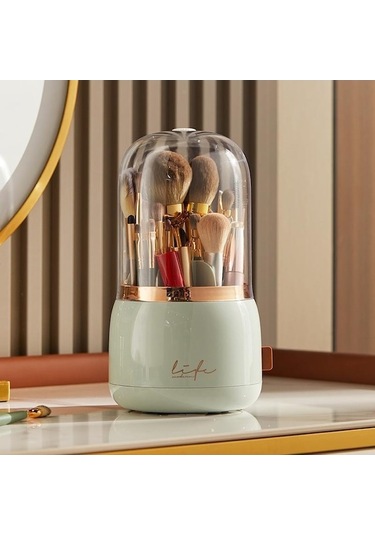 Novahub Yeşil Makyaj Fırça Tutucu Organizatör Altın Kristal Bling Kişiselleştirilmiş Altın Tarak Fırçalar Kalem Kalem Saklama Kutusu Konteyner Diğer