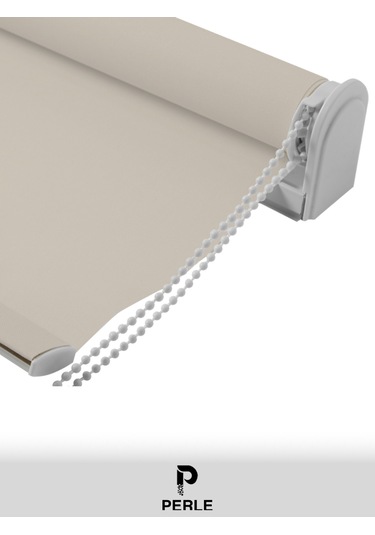 Br Perle Açık Gri Rengi Düz Mekanize Stor Perde Metropol Serisi Açık Gri