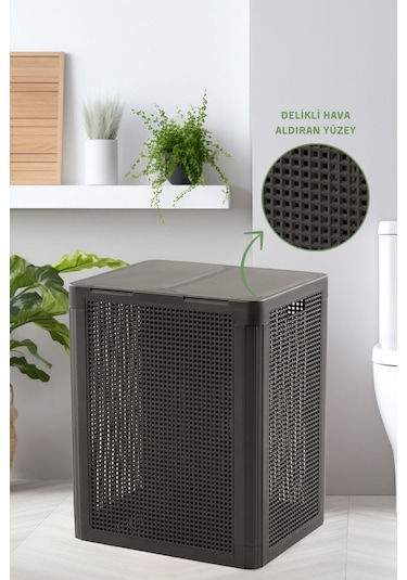 Smartduo İki Bölmeli Çamaşır Sepeti 84lt. Antrasit