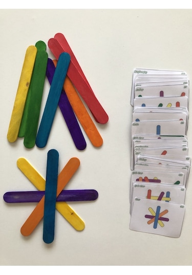 Renkli Çubuklar Etkinlik Seti- Montessori Etkinlik Okul Öncesi-anaokulu Etkinlik Seti