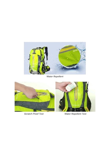 Ebitda 40l Dayanıklı Seyahat Sırt Çantası - Hafif, Kompakt Ve Çok Fonksiyonlu Yüksek Kapasiteli 112 Karakter Yeşil Yeşil