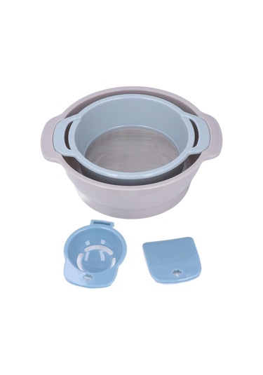 Konesam Mutfak Fırın Aleti: 4 Parça Pp Malzeme Toz Eleği, Derin Tabaklı, Taşınabilir Ve Yığılabilir Tasarım Diğer