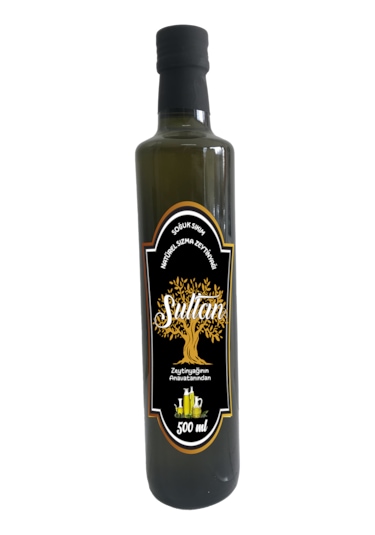 Sultan Soguk Sıkım Natürel Sızma Zeytinyağı Cam 500 ML