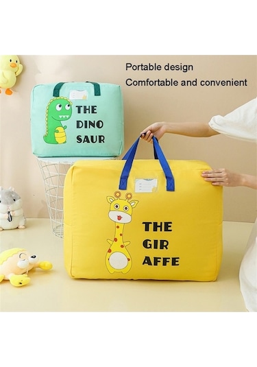 Dancemonkey Cbtx 46x60x26cm Büyük Kapasiteli Çocuk Yorgan Saklama Çantası Oxford Kumaş Pembe 140l