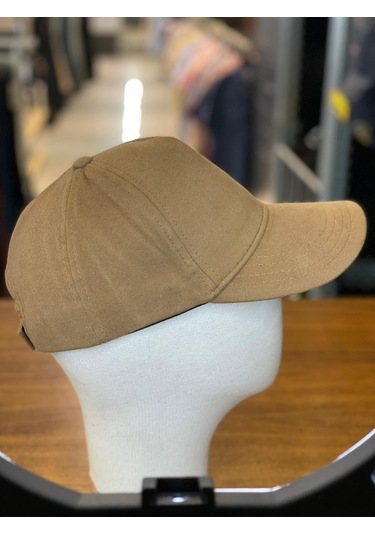Kaşe Yünlü Kumaş Kışlık Cap Şapka Camel