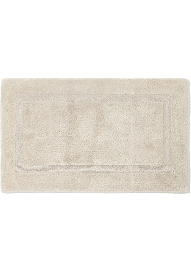 Reversible Banyo Paspası, %100 Mısırlı Pamuk Açık Bej