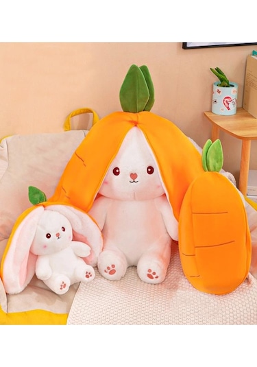 Şapkalı Çantalı Peluş Tavşan - Pelüş Tavşan 03042 Çok Renkli