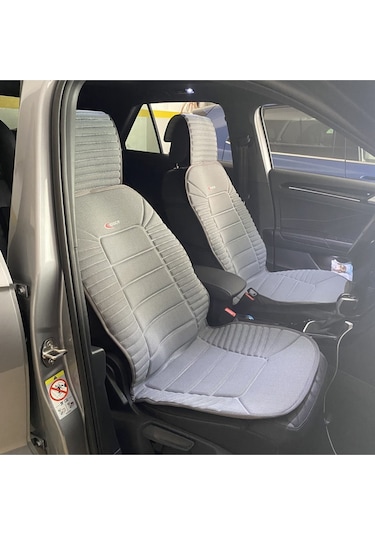 Bmw 1 Serisi 116 Uyumlu Lüx Oto Koltuk Minderi Ön Arka Oturak 3'lü Set Bumerang Serisi Gri